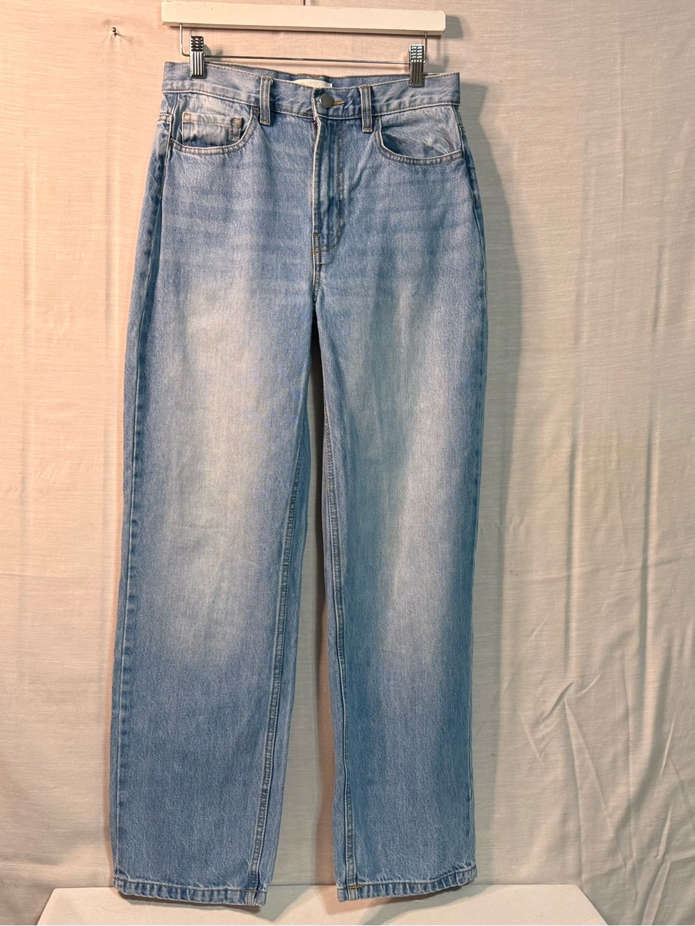 OAK + FORT Light Wash High Rise Relaxed Wide Leg Jeans Size 26